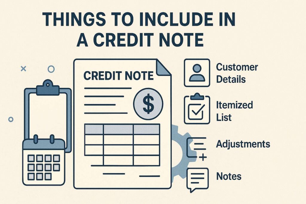 What to Include in a Credit Note