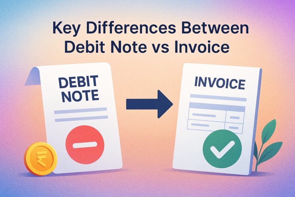Difference between debit note vs invoice