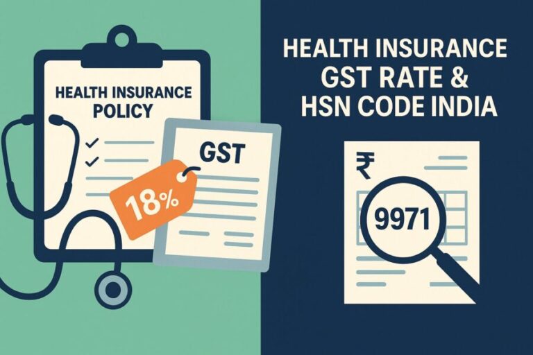 Health Insurance GST Rate & HSN Code India // Pice