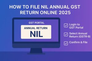 how to file nil annual gst return online 2025