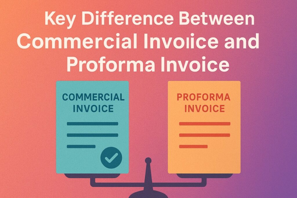 Difference Between Commercial Invoice and Proforma Invoice
