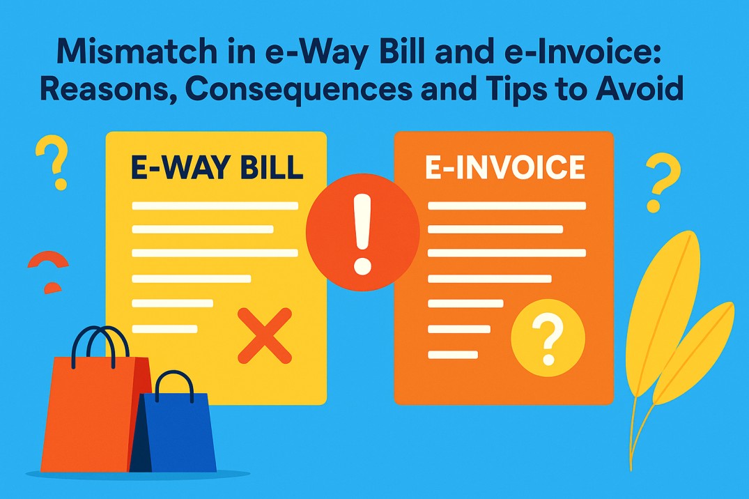 mismatch between e-way bill and e-invoice