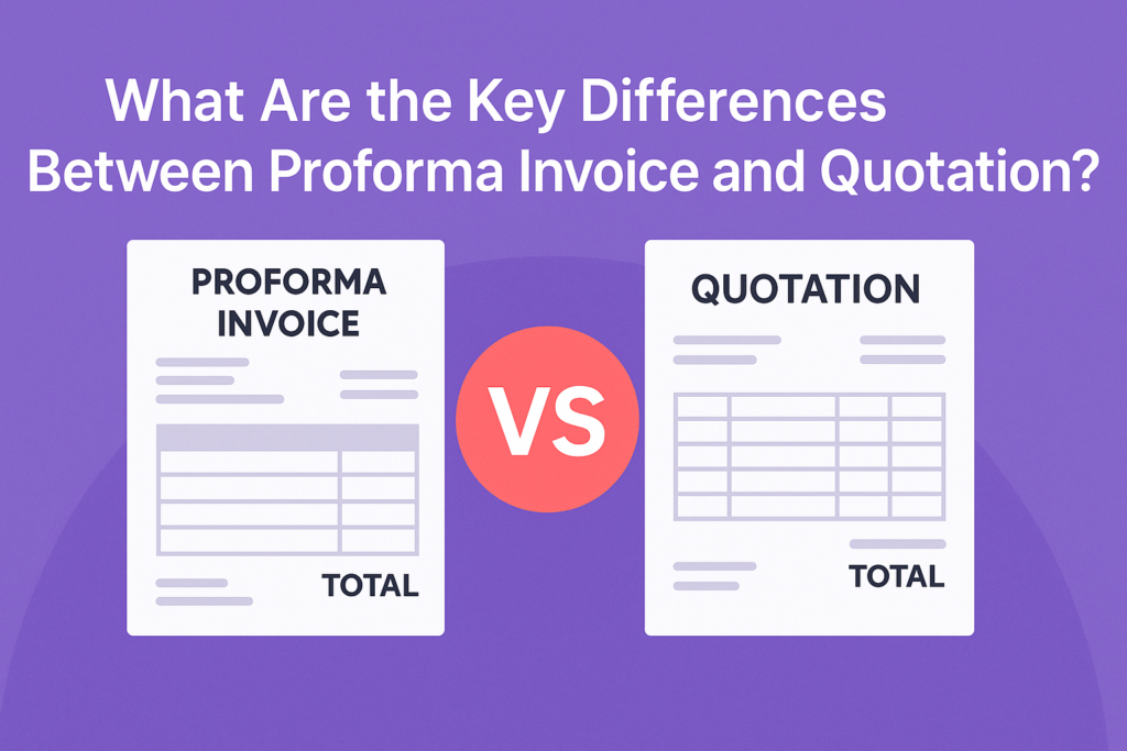 Difference Between Proforma Invoice and Quotation
