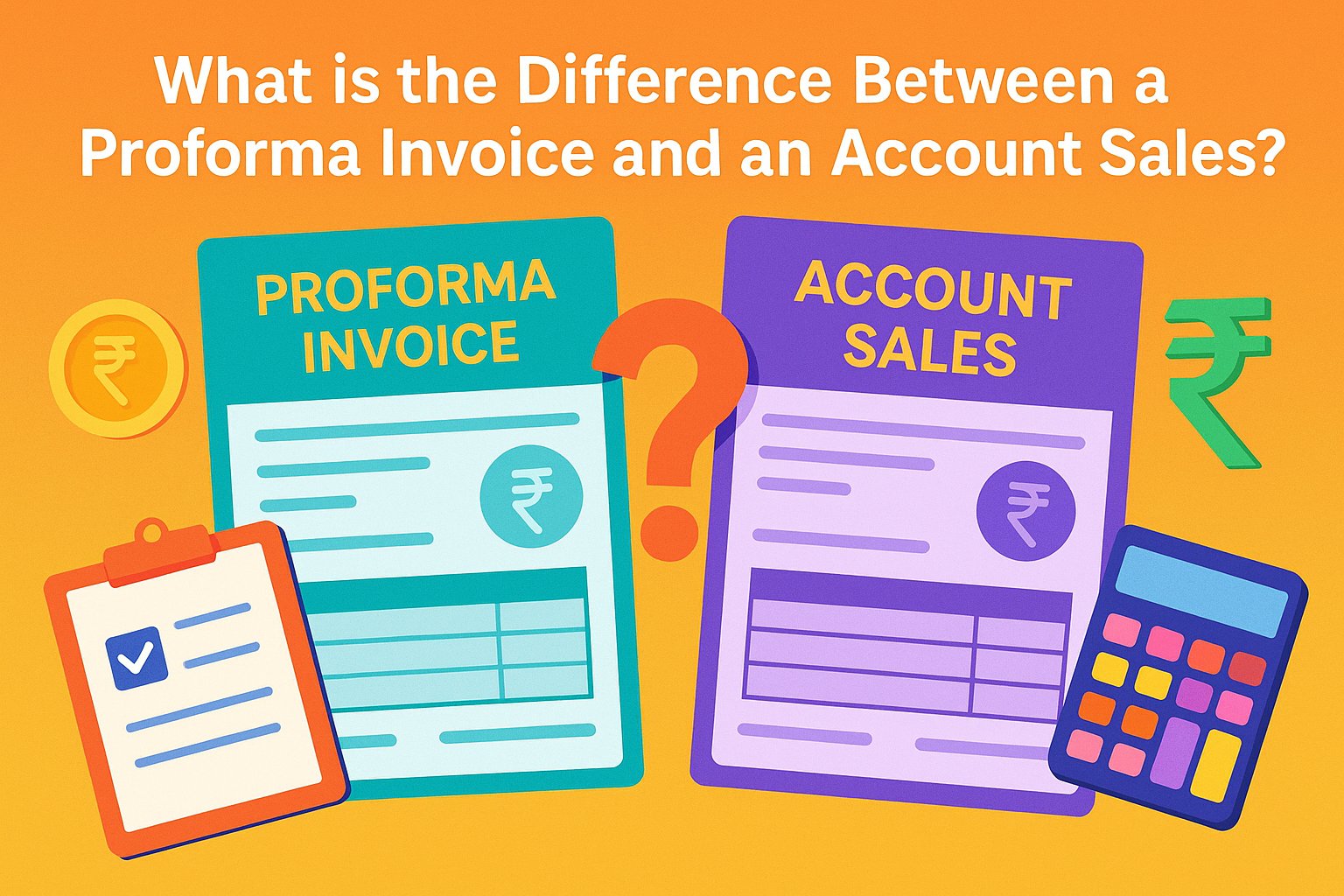 what is the difference between account sales and proforma invoice