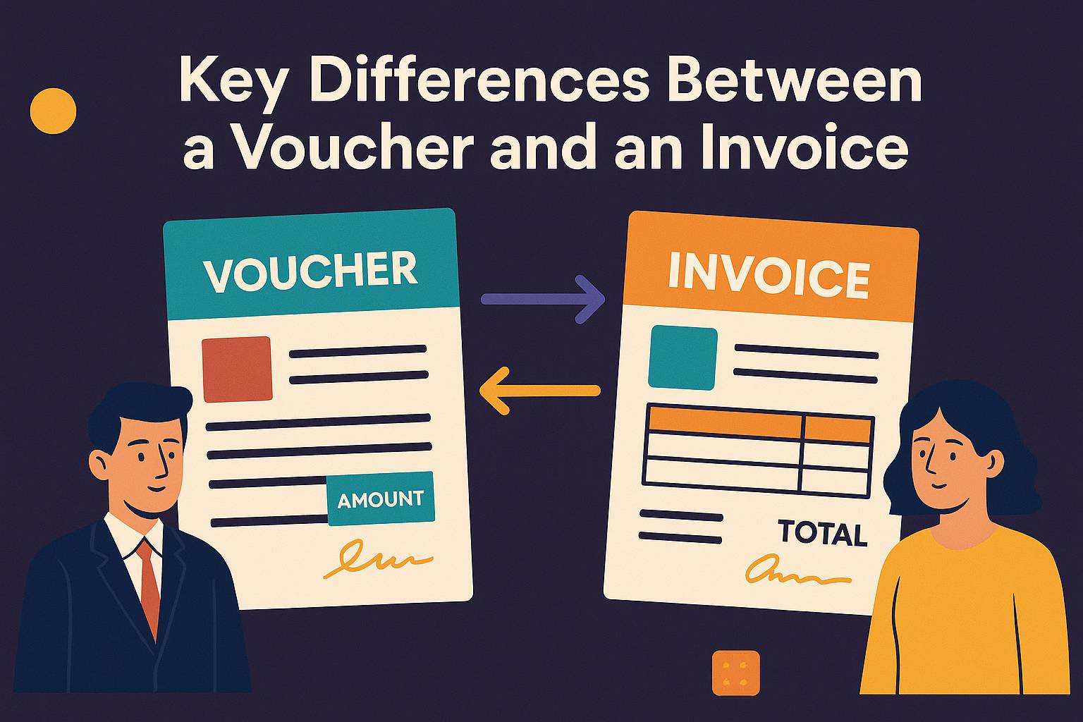 differences between voucher and invoice