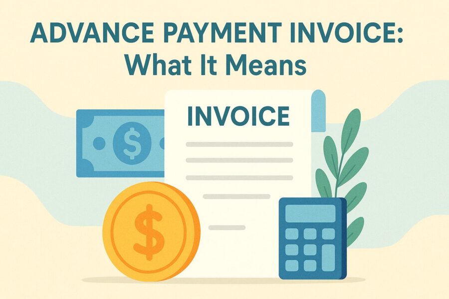Meaning of advance payment invoice