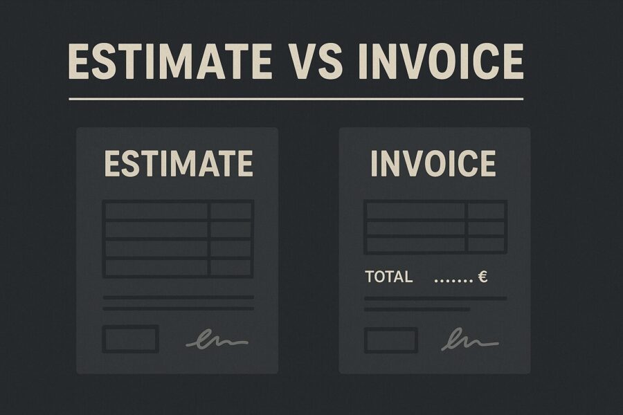 difference between invoice and estimate
