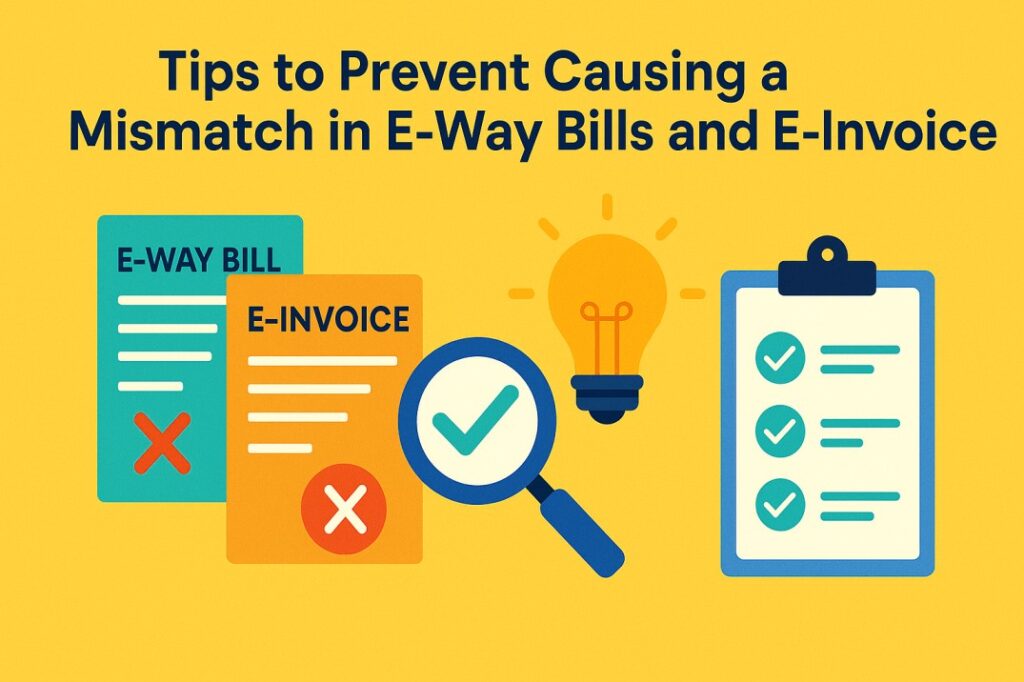 Tips to Prevent Causing a Mismatch in E-Way Bills and E-Invoices
