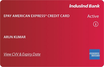 IndusInd ePay American Express Credit Card